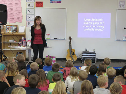 Julie Bowe Visiting Schools